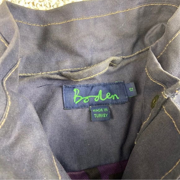 Boden Womens Blue Cotton Long Sleeve Pockets Full Zip Utility Jacket Size 12 - Picture 4 of 9